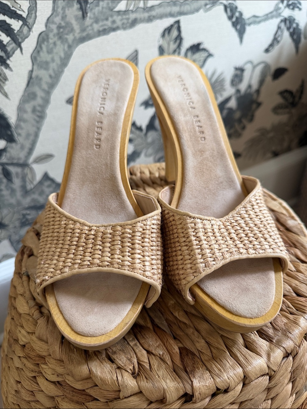 VERONICA BEARD Woven Slide Sandals in Natural - Women